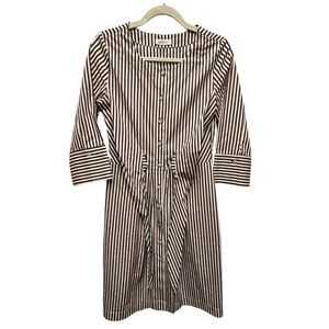Rosso35 Striped Cotton Shirt Dress | Size 40 (US 6)